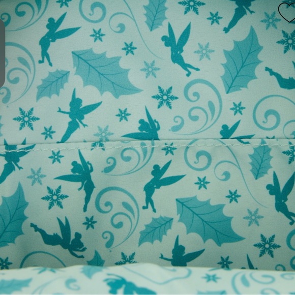 Loungefly Disney Peter Pan Tinker Bell Holiday Cosplay Sequin Mini Backpack NEW - Picture 5 of 5